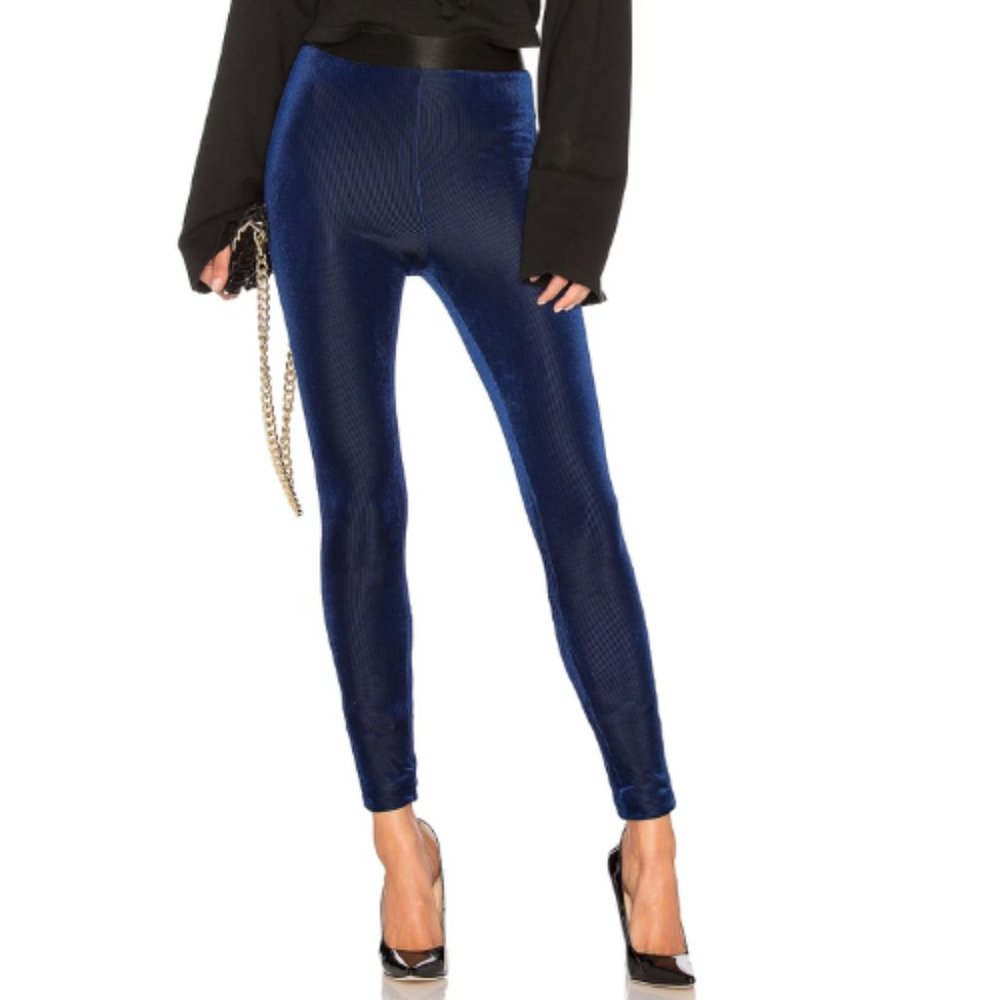 Lovers & Friends Clair Legging Navy Ribbed NWT Size Large